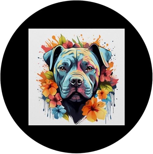 Miniatura 3 de Colorido American Bully Acuarela Arte Mascota Perro Mamá PopSockets Estándar PopGrip