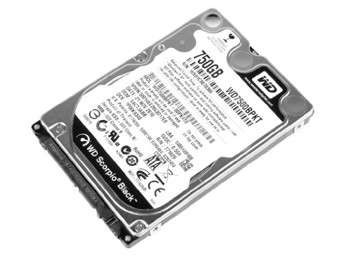 Western Digital Scorpio Black - Disco Duro Interno (2.5', SATA, 750 GB), Negro/Plateado