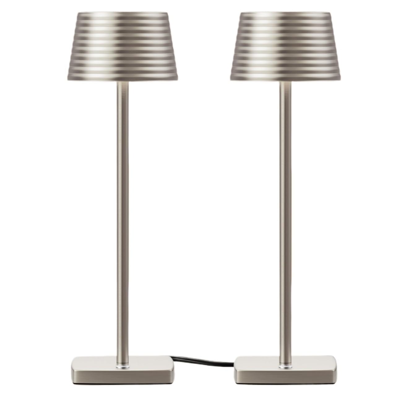 Industrial Style Minimalist Metal LED Desk Lamp 2-Pack, Dimm