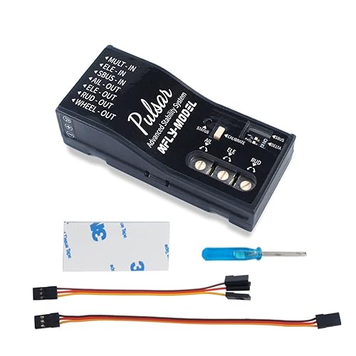 XFly Pulsar V2 3-Axis Gyro RC Estabilizador de controlador de vuelo con rueda de nariz Función Antideslizante