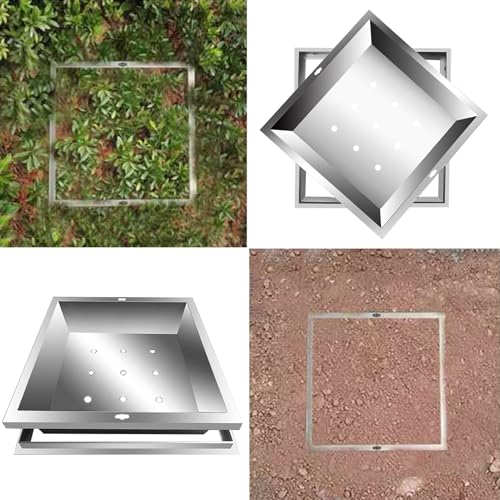 Couvercle de regard 60x60 en acier inoxydable pour fosse septique avec crochet