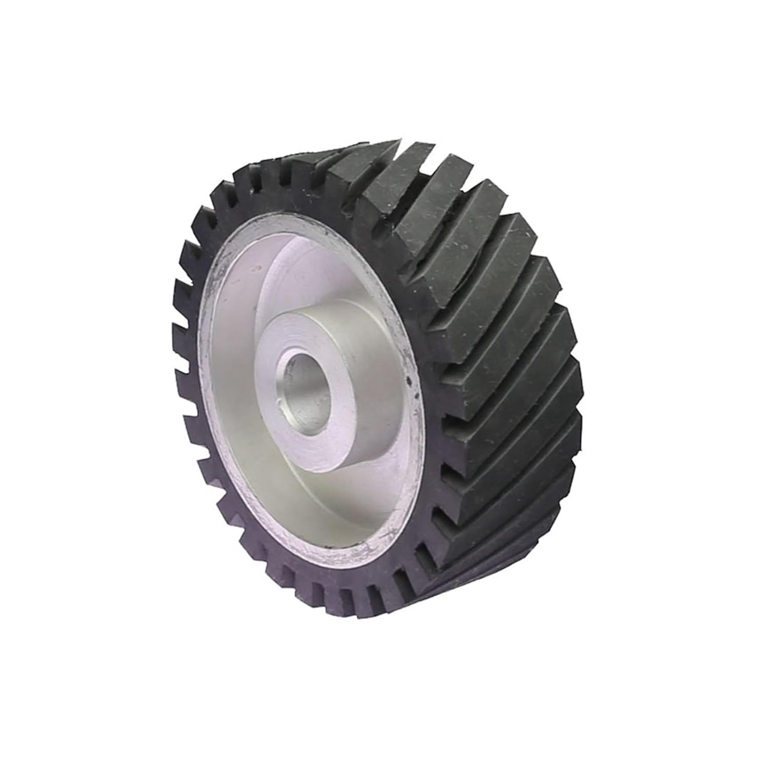 75mm - 200mm Serrated Rubber Contact Wheel Sanding Belt Polishing Wheel(75x50mm,6004 Installed 20)