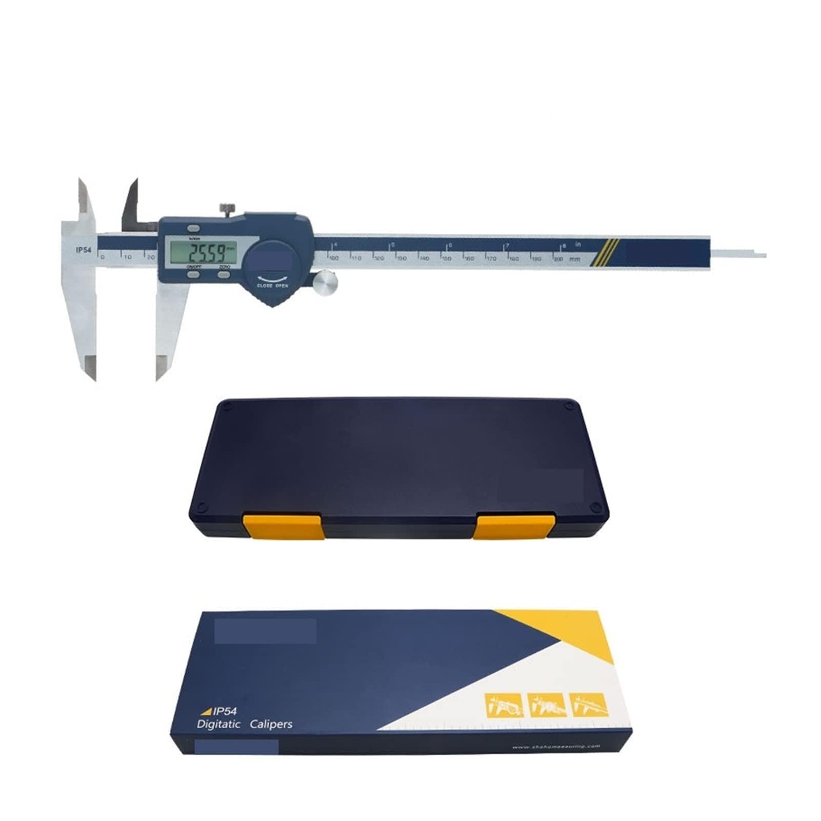 Calibre Digital, Calibrador de Alta precisión de 150 mm de Acero Inoxidable Digital de Acero Inoxidable de Acero Inoxidable Herramientas de medición(0-200mm)