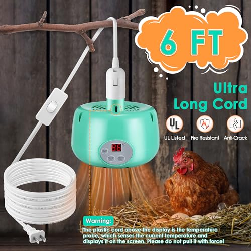 2 Sets Chicken Coop Heater, Smart Temperature Control