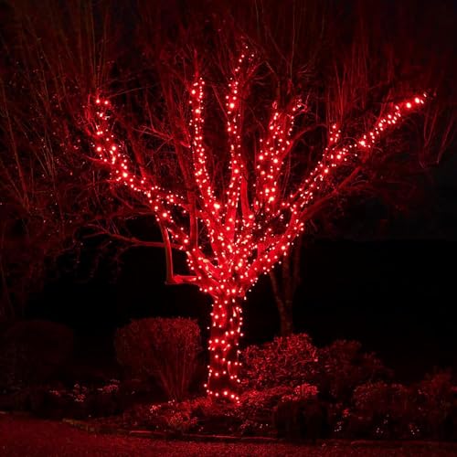 Image of 40 Meter 140 LED String Lights for Home Decoration| Waterproof Decorative Fairy Lights for Indoor Outdoor Use|Pixel Light for Balcony, Garden, Diwali, Wedding & Festival Lighting (Red)