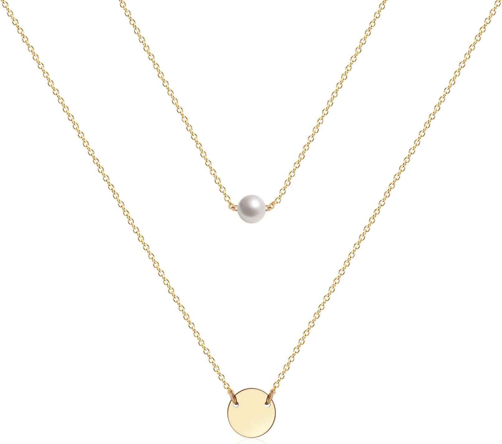 Ava RileyValentine's Day Gift Dainty Gold Necklace for Women - Layered Choker Statement Necklaces for Women Trendy - 14K Gold Silver Long Necklace Jewelry Set