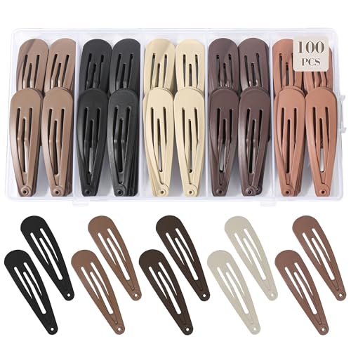 100 Piezas Pinzas de Pelo Snap para Mujeres miniatura 1