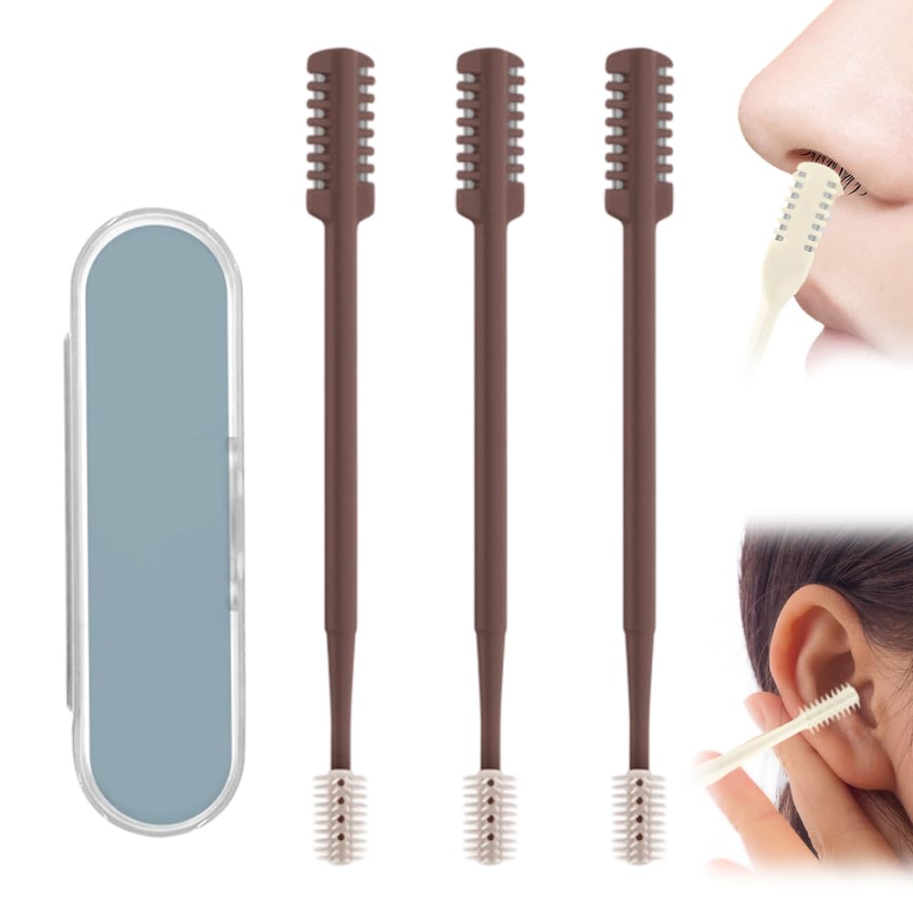 Nose Hair Trimmer for Men Women 2025 Upgraded 2-in-1 Nasal Hair Cutterk Manual Double Sided Nose Hair Removal