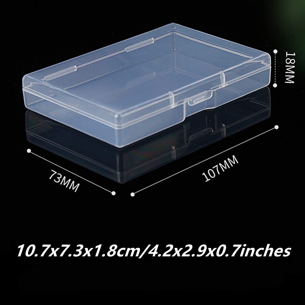 4 Mini Contenitori Portatili In Plastica Trasparente Con Coperchio Incernierato - 12,2x7,4x1,7 Cm, Per Organizzare Viti, Accessori, Artigianato, Carte - 5