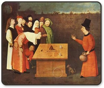 Hieronymus Bosch - The Conjurer - Medieval Art Vinyl Sticker - Car Phone Helmet - Select Size