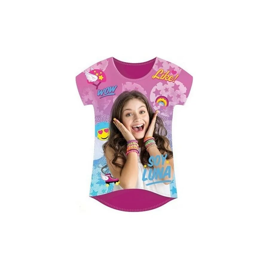 T-Shirt Manches Courtes Disney (FR/ES, Âge, 12 Ans, Taille Normale, Soy Luna-Violet-F)