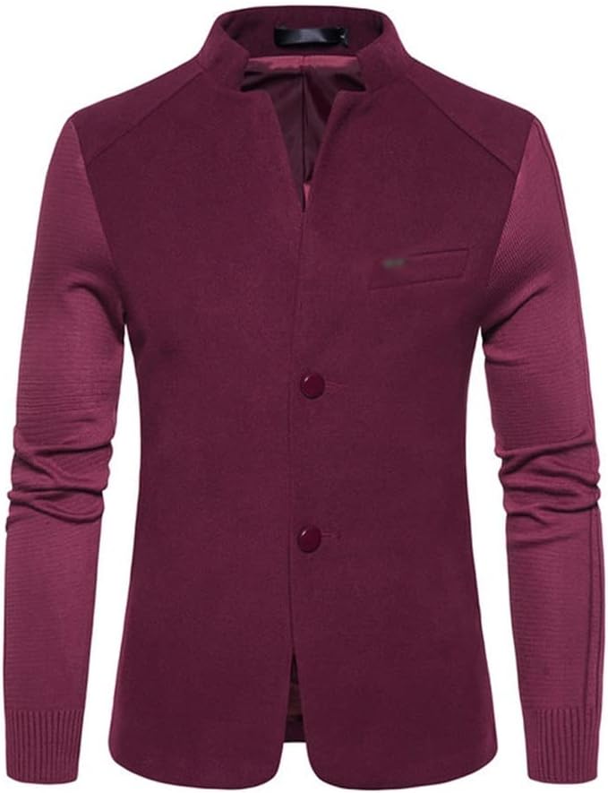 Gwyuqg スリムフィットメンズブレザージャケットカジュアルソリッドカラーシングルブレストメンズジャケットとコート秋のブレザー男性 Color B Size Asia 人気急上昇 55 65 Xl Kg