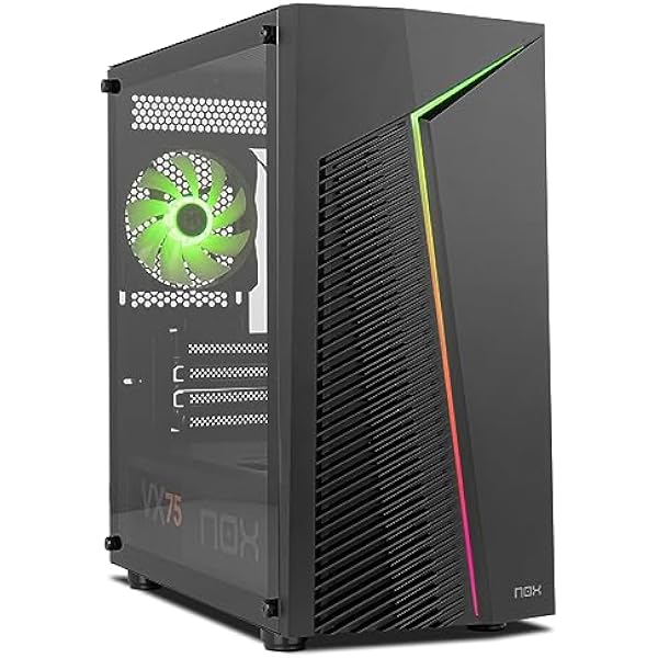 NOX XTREME PRODUCTS INFINITY ZETA - Mini Tower M-ATX/ITX ARGB Rainbow dynamic, szkło hartowane z boku, miejsce na 6 wentylatorów, kompatybilna z kartami graficznymi do 310 mm, USB 3.0, czarna
