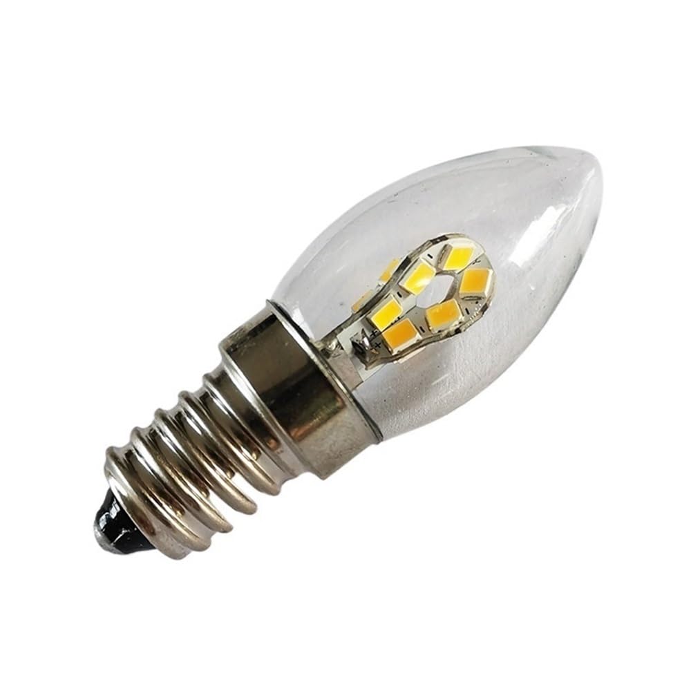 KJXP, Paquete de 20 bombillas LED tipo vela CA 85-265 V C7 E12/E14 de 2,5 W, 24 x 2835 SMD, for iluminación de exteriores(White 6500K,E14 AC85-265V)
