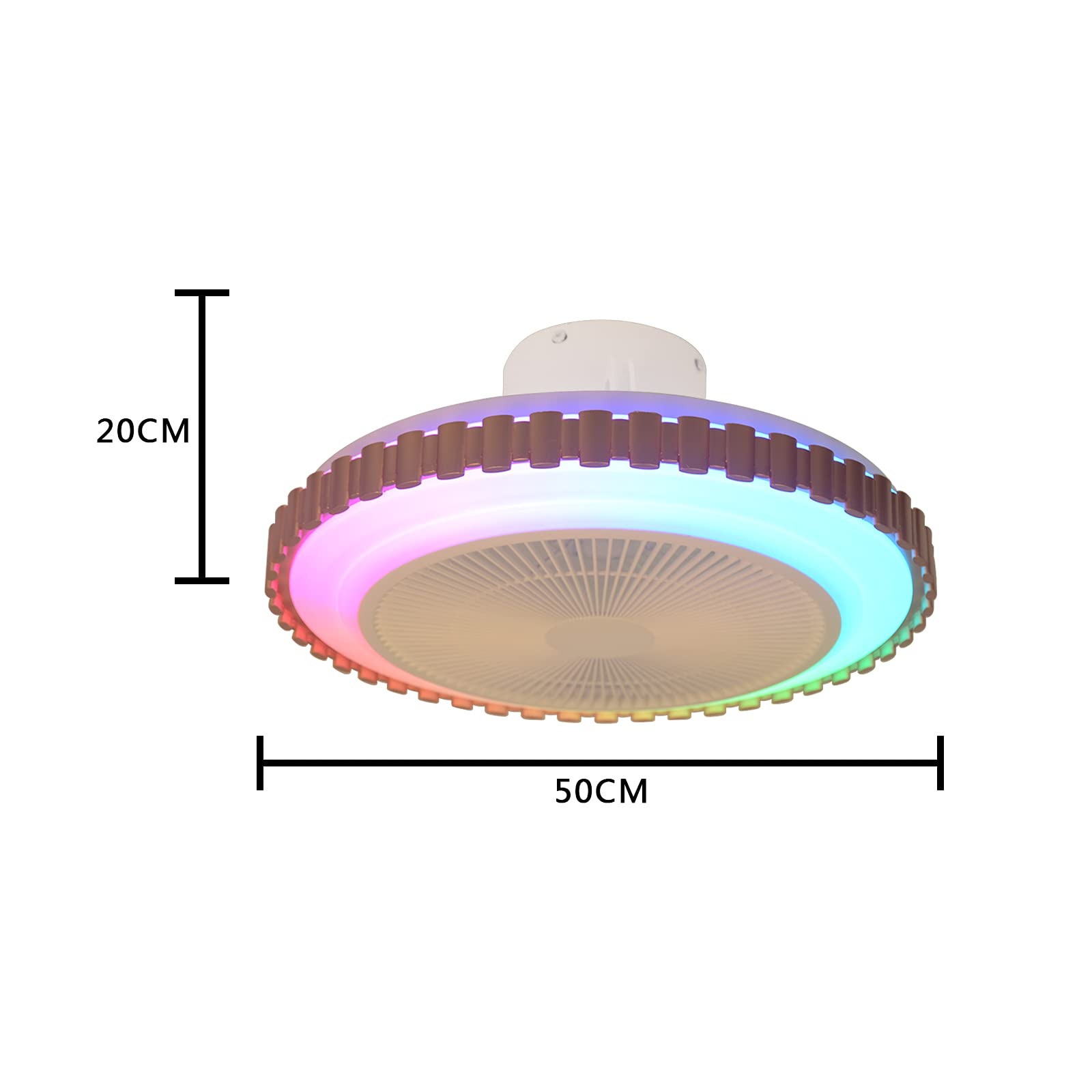 VOMI Smart Ceiling Fan LED Ceiling Lamp With Remote Control RGB Color - View #6