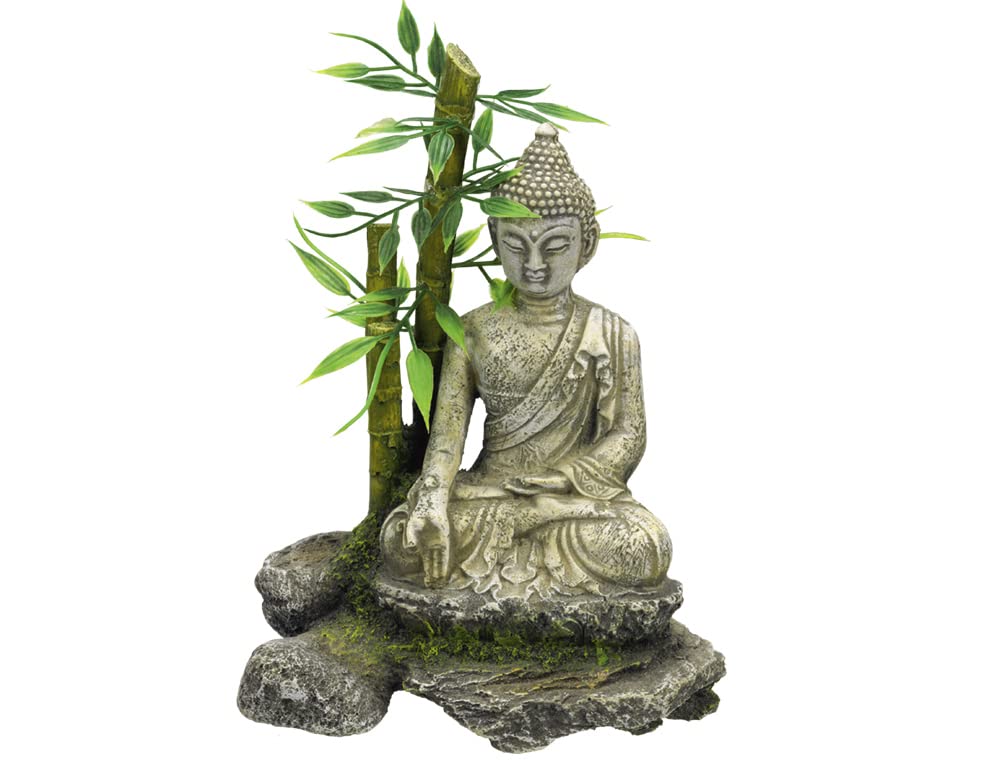 Nobby Various Aqua Ornaments Zen Statue With Bamboo, Resin,