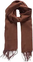 Pashmina Cachecol Echarpe Feminina Lisa com Franja 170x65cm Toque Macio, Ideal para Outono Inverno e Meia Estação