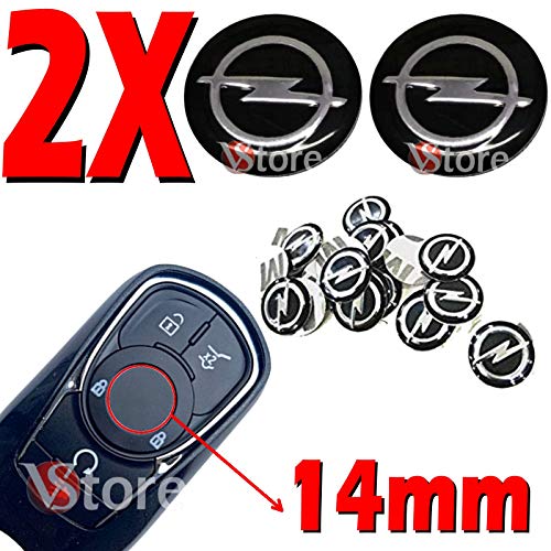 2 piezas logo llave mando a distancia Fregio escudo escudo 14 mm compatible logo negro metal