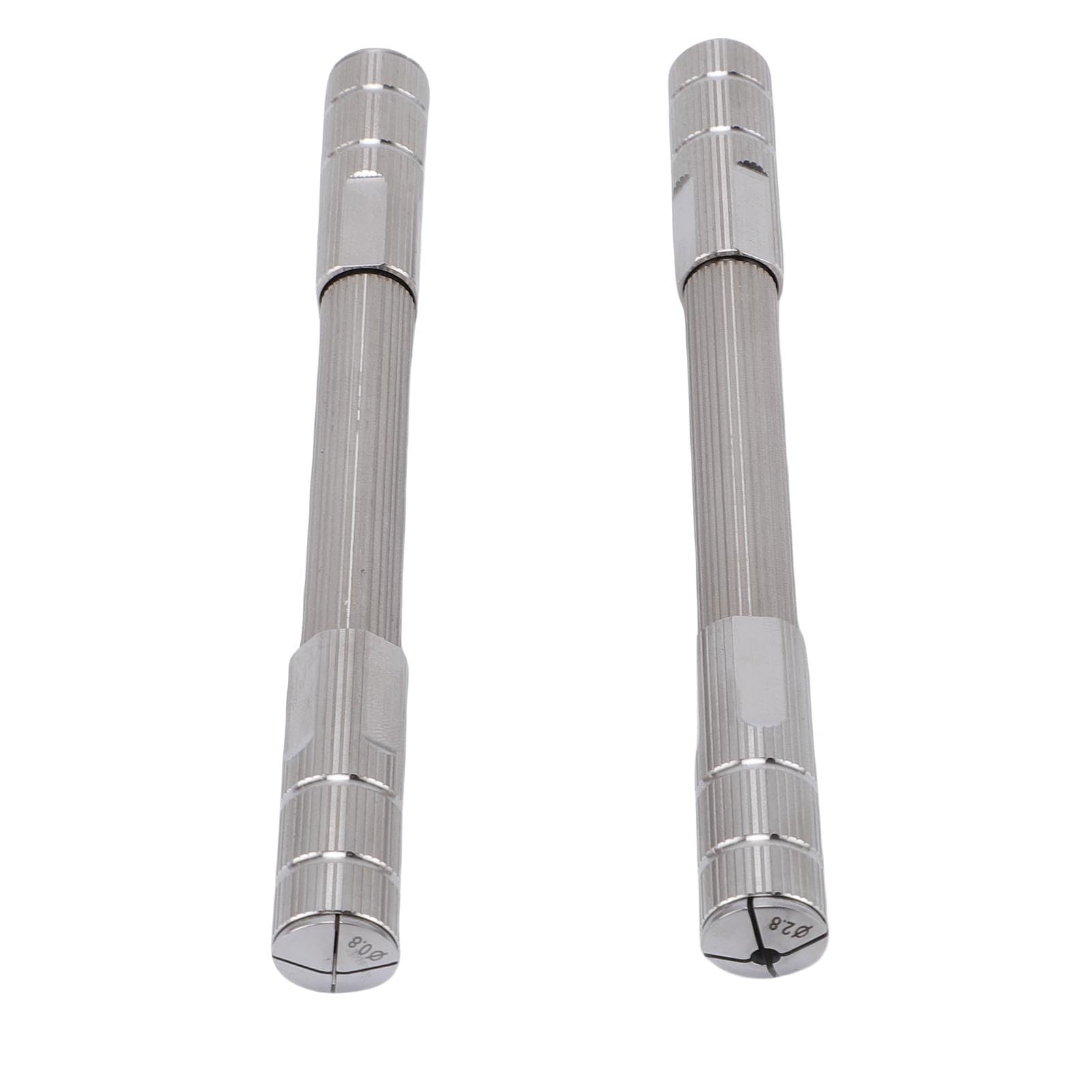 Buachois, Ensemble d'étaux à broches à double extrémité, perceuse à main manuelle, matériau en acier inoxydable, longueur 12 cm, outil de réparation de montres pour la fabrication