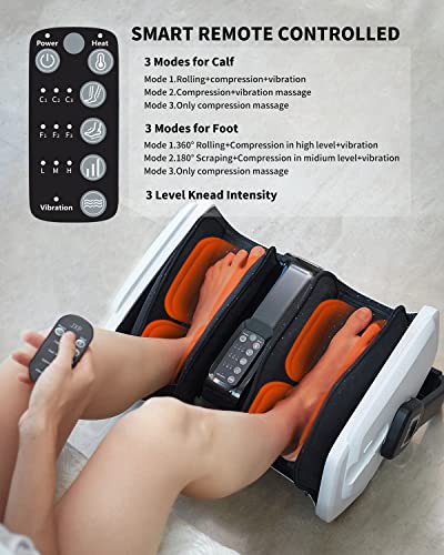 Jxp Shiatsu Foot And Calf Massager Machine With Heat & Vibration, Calf-Ankle-Foot Massager With Deep Kneading/Scraping/Rolling Blood Circulation And Foot Wellness, Gifts For Women And Men #TOP1
