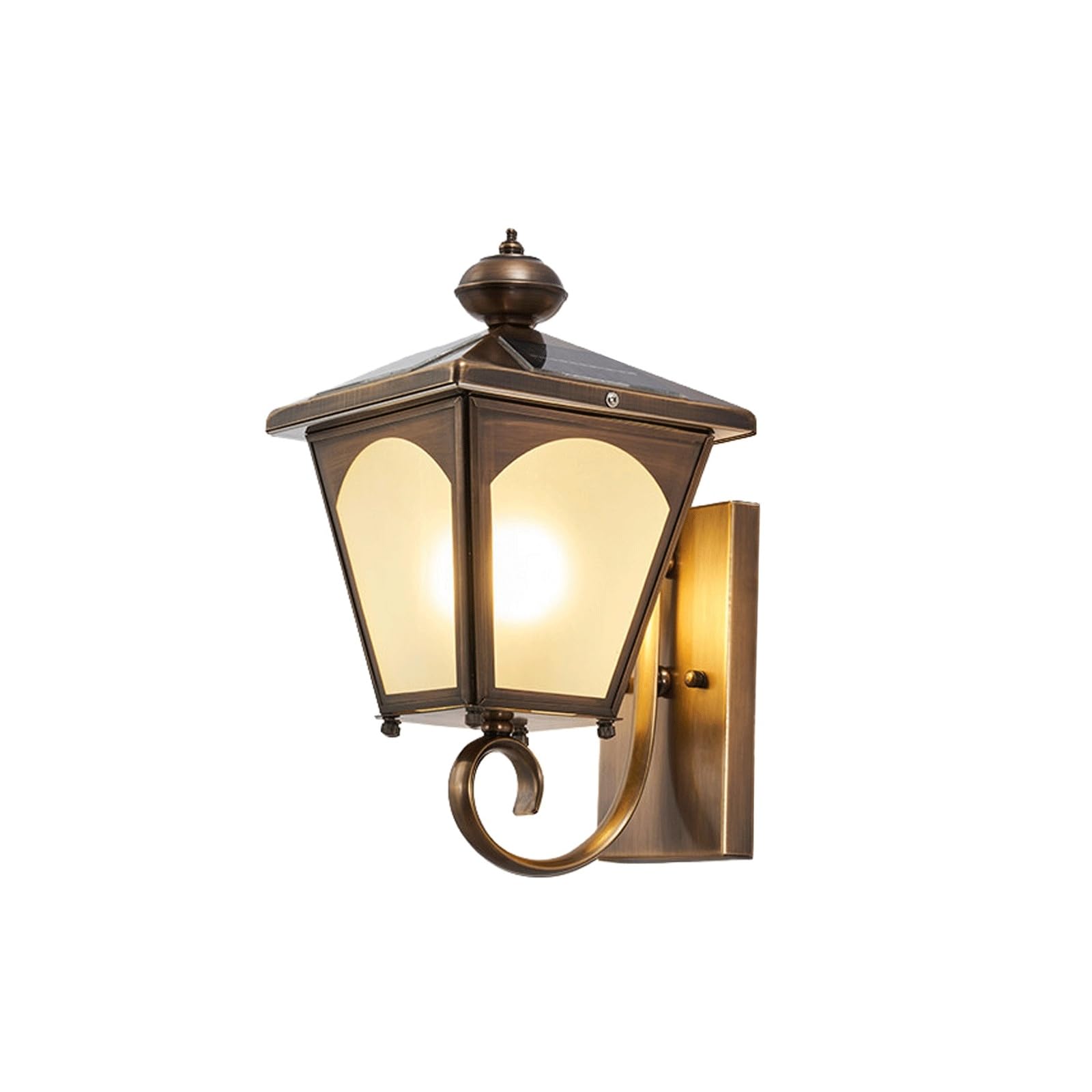Applique murale solaire vintage en bronze étanche E27 pour l'éclairage extérieur du jardin