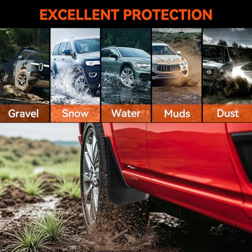 Image of Runmade Upgrade Tesla Model Accessories - Mud Flaps [No Drilling Required] All-Weather Mud Guard Body Kits for Tesla 2022-2025 Model X (2022-2025 Model X)