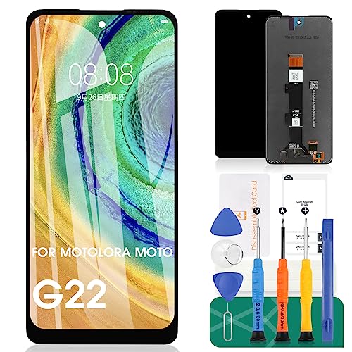 Para Motolora Moto G22 Pantalla de repuesto para Motolora Moto E32 Pantalla LCD para Motolora Moto E32S Pantalla táctil digitalizador Kit de piezas de reparación (negro)