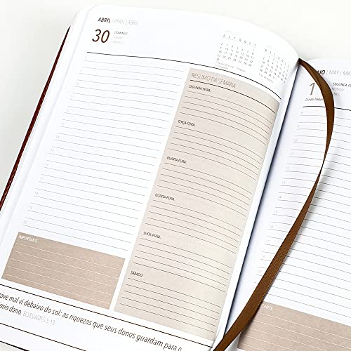 Pão Diário Agenda executiva 2023 - PU Marrom, Modelo: 7899981201789, Cor: Colorido