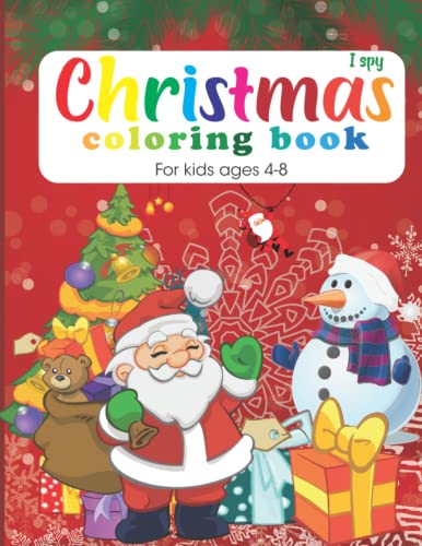 I spy Christmas coloring book for kids ages 4-8: I Spy With My Little Eye Guessing and Games. Interactive Colouring Activity Book for Boys and Girls image 2