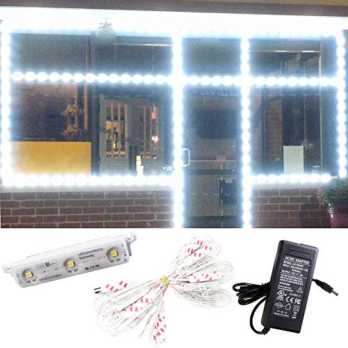 LEDUPDATES STOREFRONT Window LED Light Super Bright Samsung LED CHIP 25FT Made in Korea White + UL 12v Power Supply