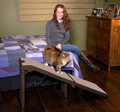 Pet Gear Free Standing Ramp For Cats And Dogs. Great For Suv’s Or Use Next To Your Bed. 4 Models To Choose From, Supports 200-300 Lbs, Lightweight Easy-Fold Design, Supertrax - Up To 300 Pounds, Chocolate, One Size Fits All #TOP5