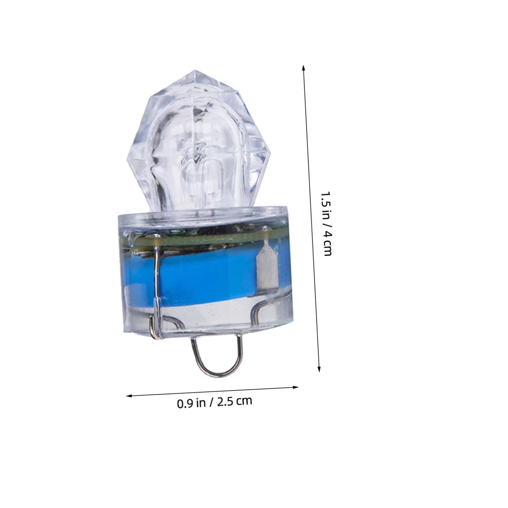 FOYTOKI 2Pcs LED Underwater Night Fishing Light for Attracting Bait and Fish Diamond Shaped Design for Deep Sea Lake and River Fishing Random Color