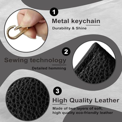 Image of Leather Key Sleeve, Broken Car Key Loop Replacement, Stylish Key Cover for Women Men