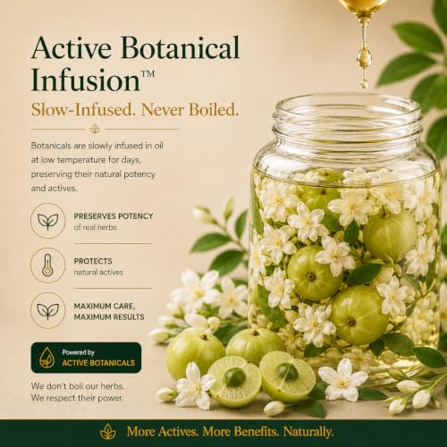 Image of Jasmine & Amla Helps Relieve Stress & Calm the Scalp |Herbal Hair Oil (works like a serum) for Men & Women |With Real Jasmine flowers | Non-Sticky, Lightweight, Fast Absorbing Oil serum - 180ml