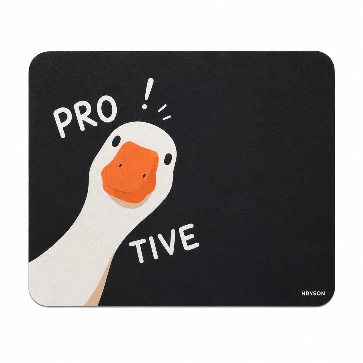 Funny Duck Black Mouse Pad for Gaming & Office, Non-Slip Rubber Base, Water Resistant Surface, Smooth Precision Tracking, 22 x 19 cm (9 x 7.5) (Black)-image-43