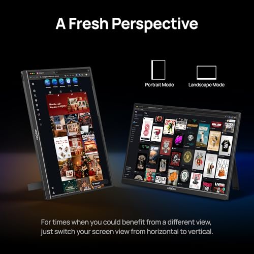 Image of ARZOPA 16 inch 2.5K Portable Monitor, 2560x1600 QHD IPS Display 123% sRGB with Built-in Stand USB-C HDMI Eye Care External Second Screen for Mac Laptop Phone PS4 /5 Xbox Switch -Z1RC