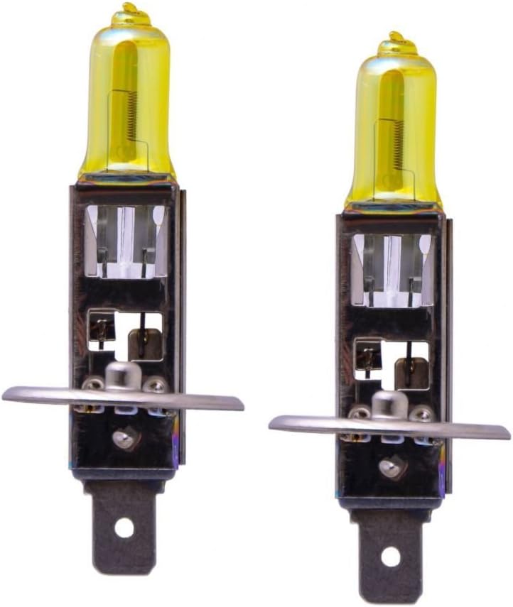 Piaa 22-13401 Solar Yellow H1 Light Bulb (2500K - 12V 55W), 2 Pack