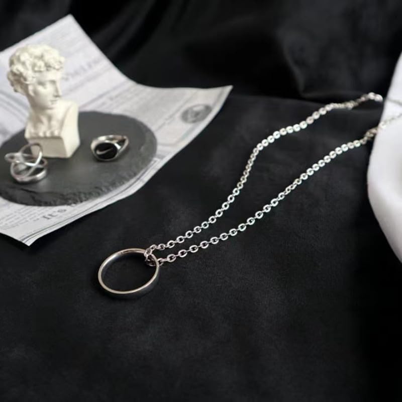 Image of SALTY ALPHA Anti Tarnish Stainless Steel Promise Ring Locket Neck Chain for Men | Stylish Pendant Necklace | Jewellery Accessories for Boys | Minimal Jewelry | Gifts for Boyfriend & Husband | Gift for Diwali, Christmas, Marriage, Birthday