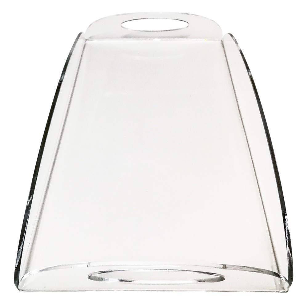 Vassoio rettangolare in plexiglass, ultra Trasparente di design, Misure: 40 x 30 x h7 cm