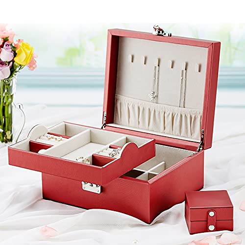 Joyero organizador portátil de viaje para anillos y collares con vitrina de almacenamiento 3