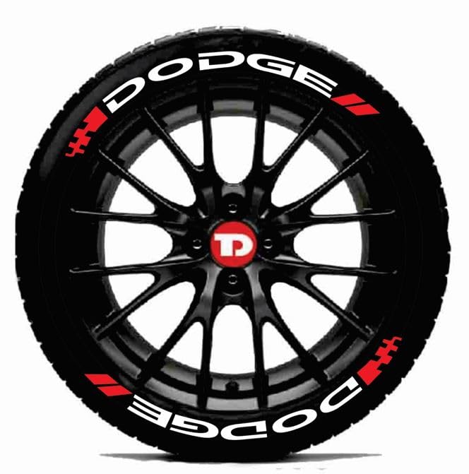 TYRE DECOR, Custom Tyre Sticker Design (Stickers for 4 Tyres) (RACE & STRIPS LOGO DESIGN)
