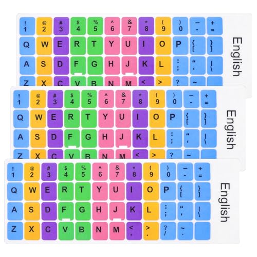 3 Pcs English Keyboard Replacement Letter Stickers,...