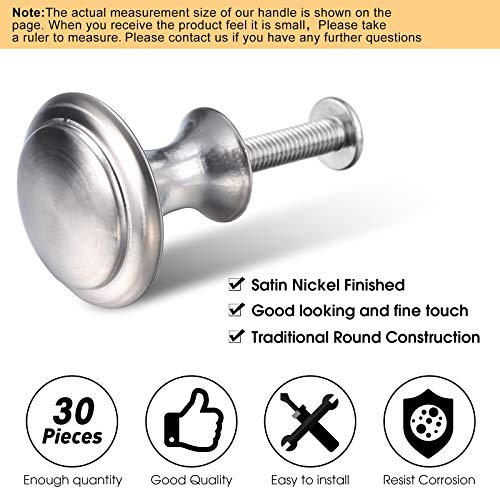 image for Ripeng 30 Pieces Round Ringed Kitchen Cabinet Pulls Cabinet Handles Ki