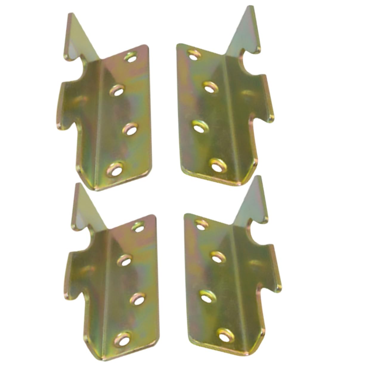4Pcs Thickened Connecting Hinges for Bed Frames Corrosion Bed Gemel Fittings Widened Design for Headboards Footboards Heavy Duty Furniture Accessories