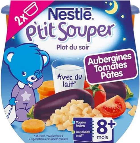 Nestlé Bébé - P'tit Souper Aubergines Tomates Pâtes -...