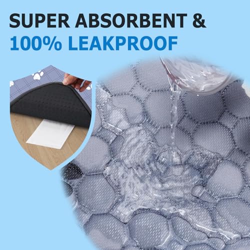 Image of Pee Pads for Dogs Washable,Reusable Pee ,Waterproof & Non-Slip,Used for Pet Training,Whelping Pads,Crate Mats for Dog Cages,2 Pack