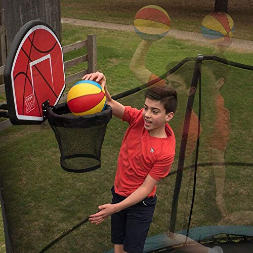 JumpKing Trampoline Basketball Hoop with Attachment and Inflatable Basketball - Thumbnail 2