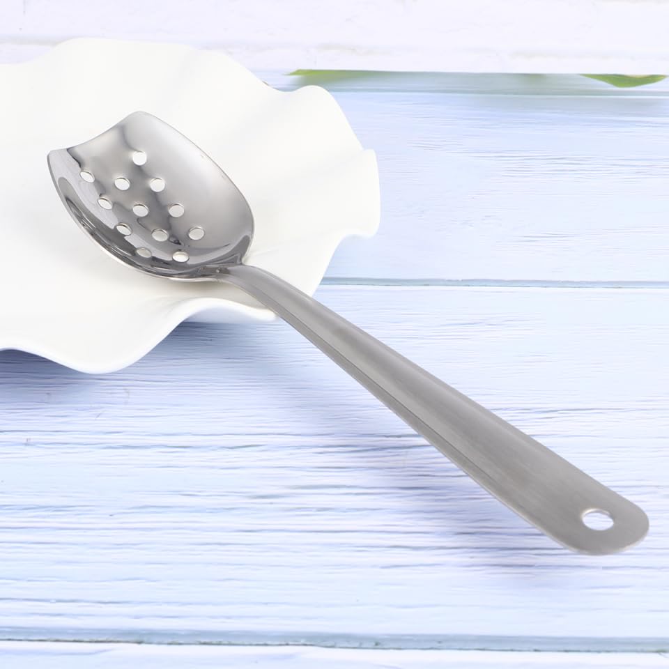 Set di 3 cucchiai per schiuma, mestolo in acciaio inox, cucchiai in