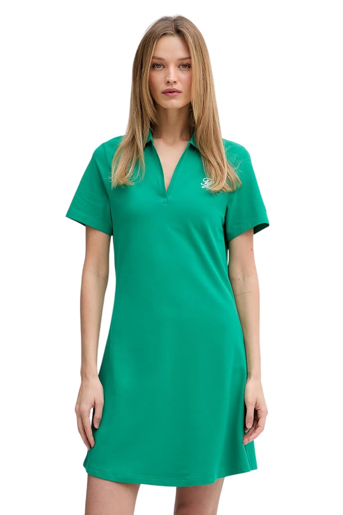 Robe polo Tommy Hilfiger col ouvert Th Script l'élégance moderne