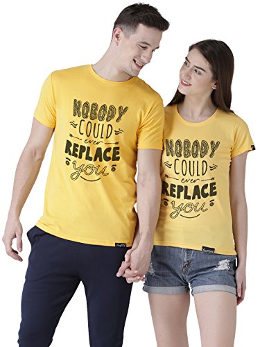 Image of DUO Men's Printed Regular fit T-Shirt HS-Nobody Yellow Small